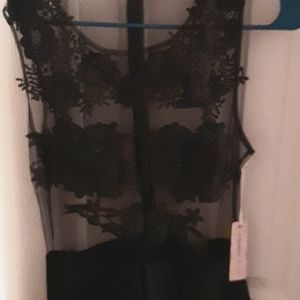 Black see thru romper